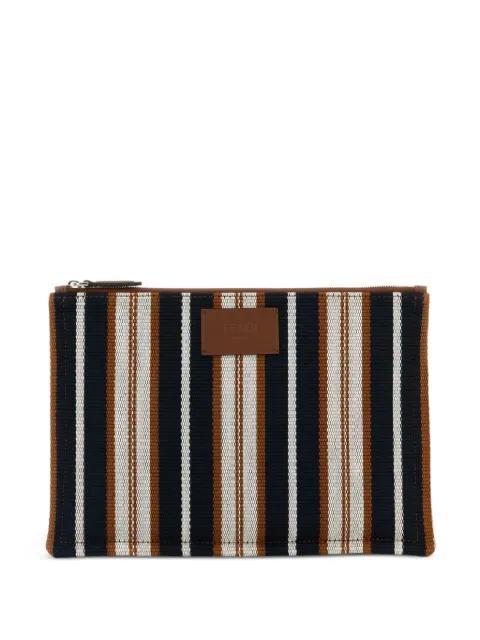 striped clutch bag by FENDI