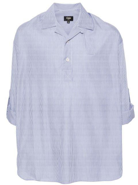 striped cotton polo shirt by FENDI