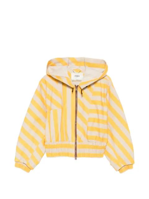 striped hoodied jacket by FENDI