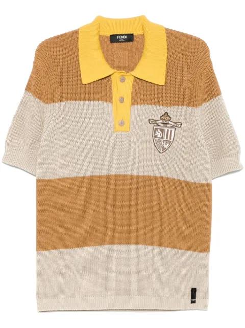 striped polo shirt by FENDI
