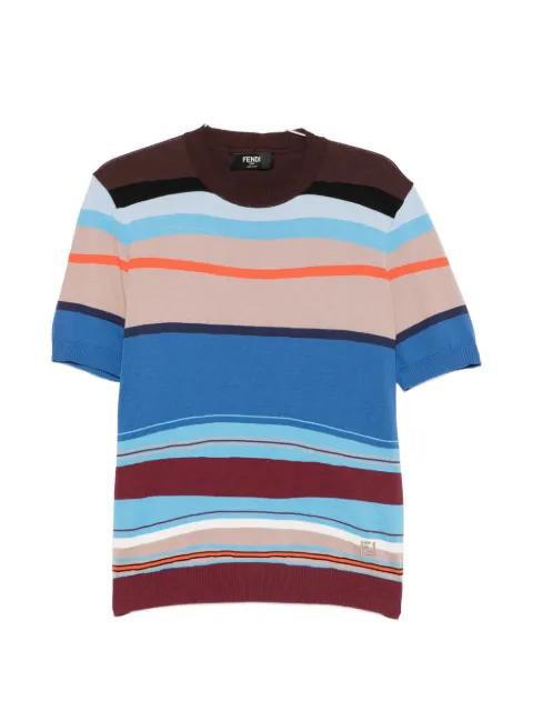 striped short-sleeve top by FENDI