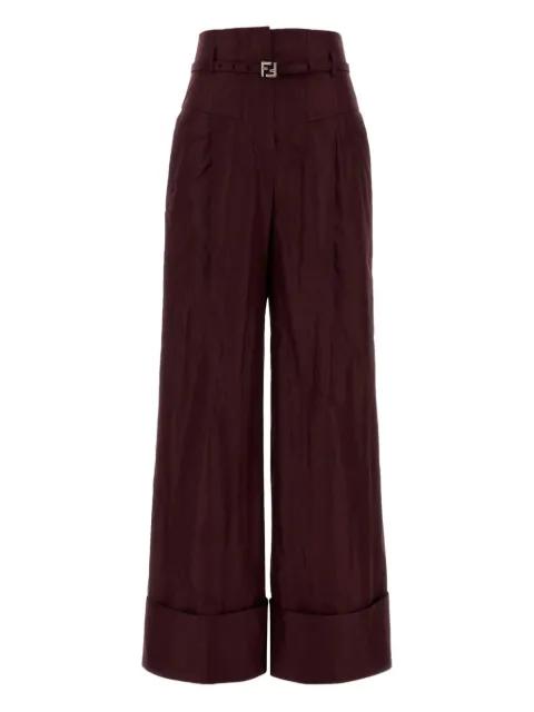 taffeta-buckle trousers by FENDI