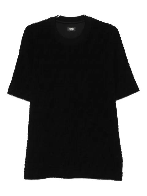 textured crew-neck T-shirt by FENDI