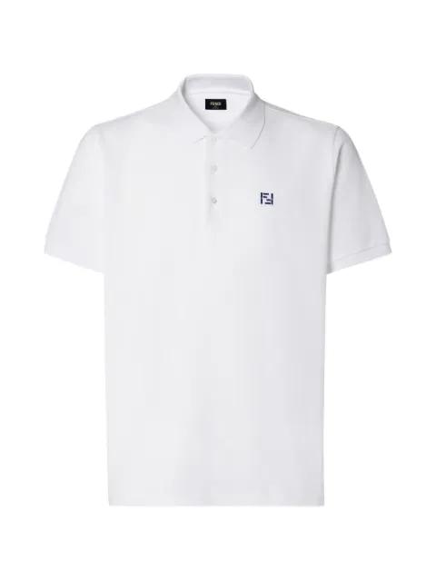 white logo polo shirt by FENDI