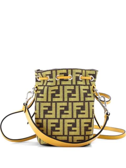 x Fendi Fragment Mon Tresor Zucca Canvas Mini bucket bag by FENDI