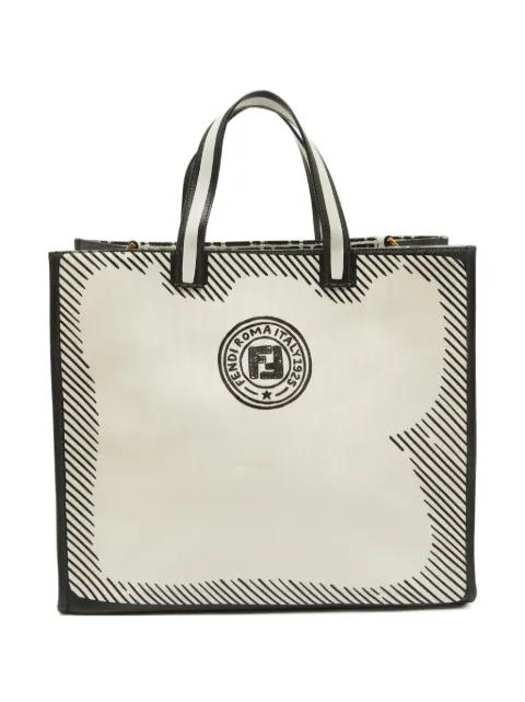 x Joshua Vides logo-print tote bag by FENDI