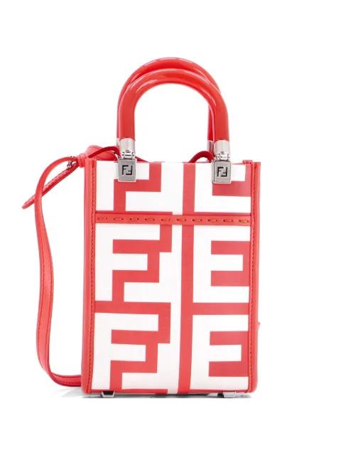 x Marc Jacobs Sunshine Shopper Tote Printed Leather Mini crossbody bag by FENDI