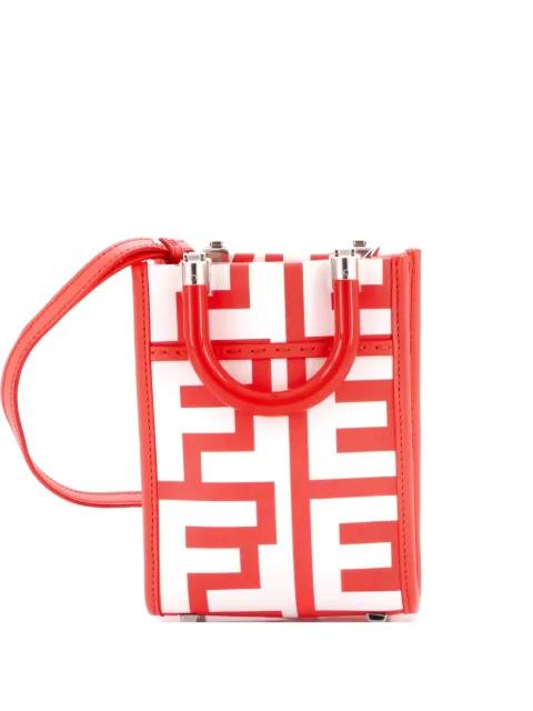 x Marc Jacobs Sunshine Shopper Tote Printed Leather Mini crossbody bag by FENDI