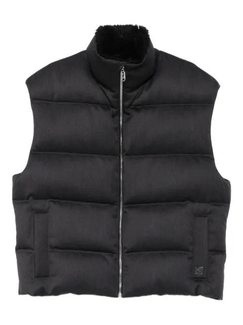 zip-fastening padded waistcoat by FENDI