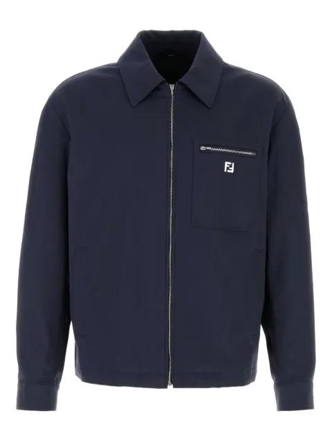 zip-up shirt jacket by FENDI