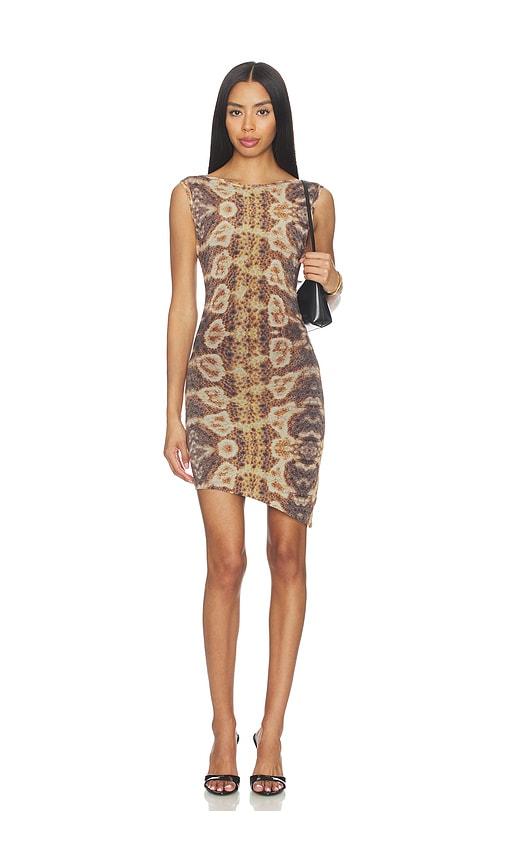 Feners Caracola Dress in Brown by FENERS