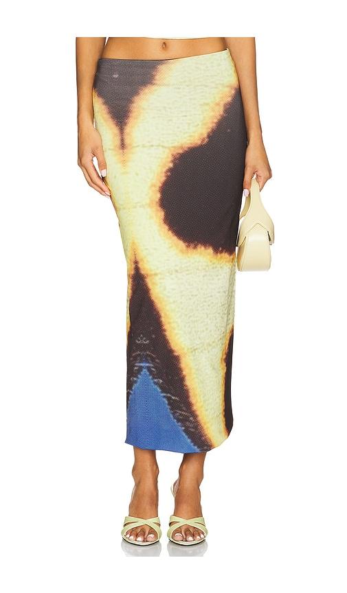 Feners Tu x Mi Skirt in Black,Lemon by FENERS