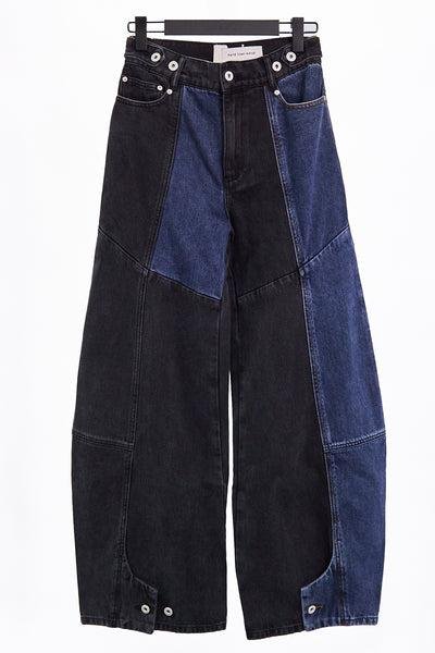 FENG CHEN WANG DENIM PATCHED TROUSE by FENG CHEN WANG