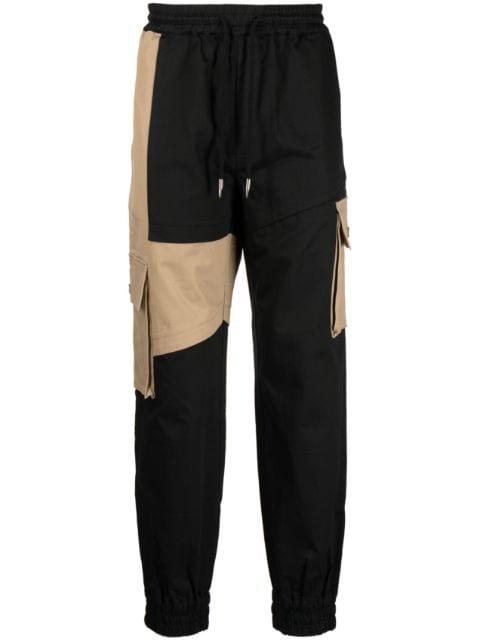 colour-block panelled drawstring trousers by FENG CHEN WANG