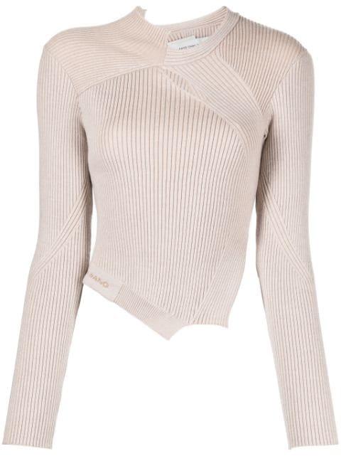 cut-out detailing ribbed-knit jumper by FENG CHEN WANG