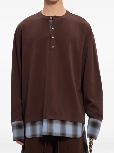 layered-effect henley T-shirt by FENG CHEN WANG