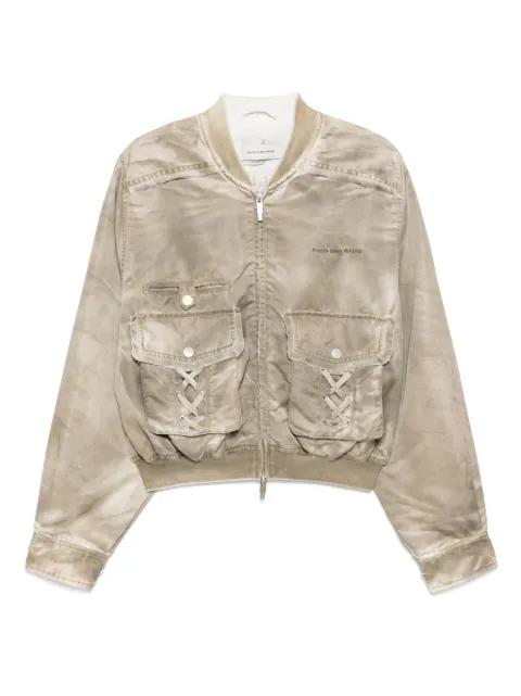logo-embroidered bomber jacket by FENG CHEN WANG