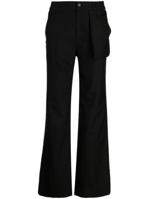 mid-rise button-fastening flared trousers by FENG CHEN WANG