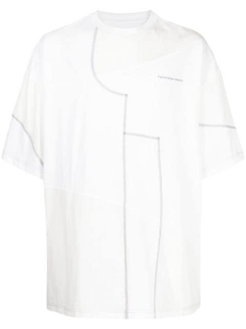 panelled cotton T-shirt by FENG CHEN WANG