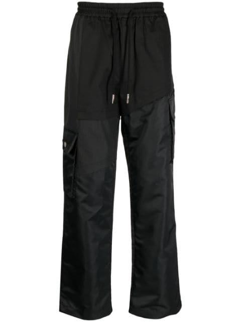 panelled drawstring wide-leg trousers by FENG CHEN WANG