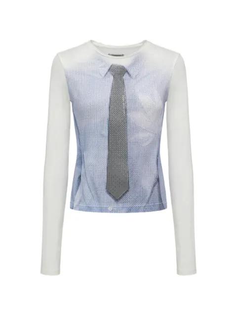 tie-print long-sleeve T-shirt by FENG CHEN WANG