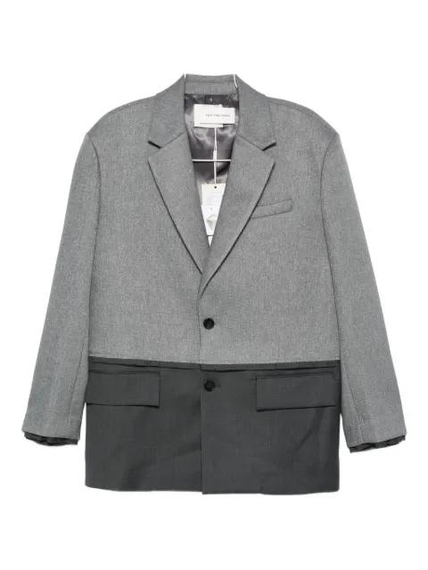 two-tone single-breasted blazer by FENG CHEN WANG