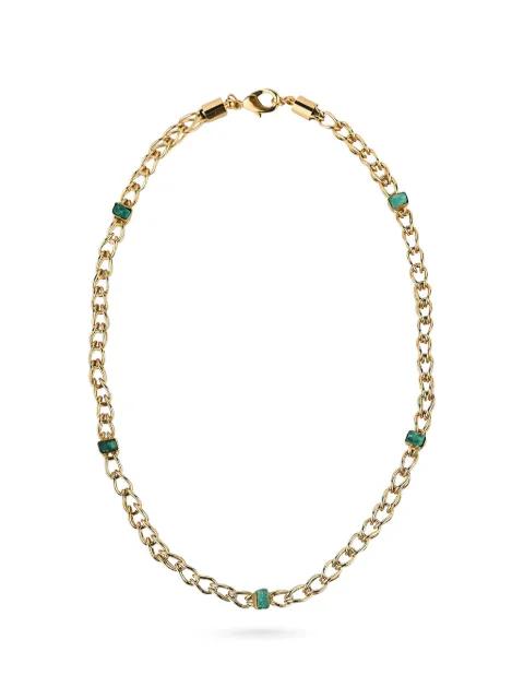 Ciclo emerald-embellished necklace by FENOMENA