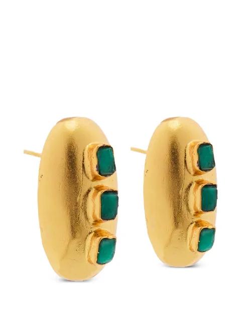Havana Glow emerald earrings by FENOMENA