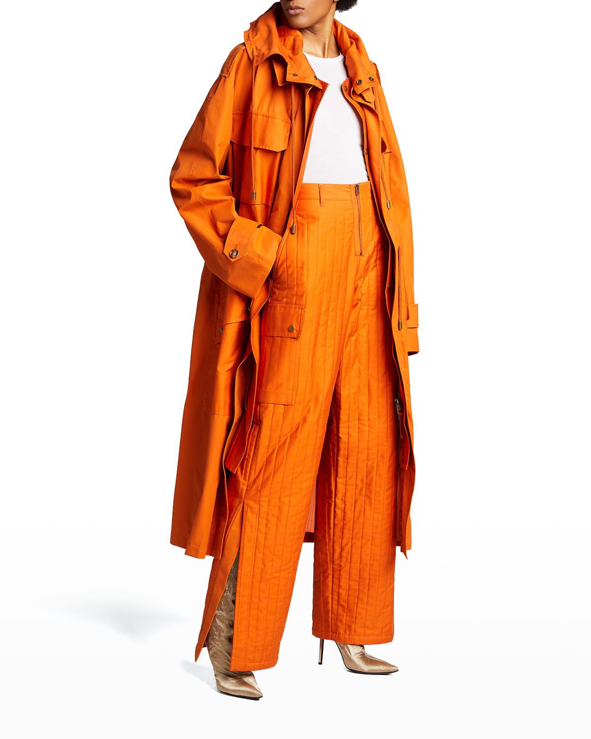 Baggy Quilted Cotton Pants, Orange by FENTY