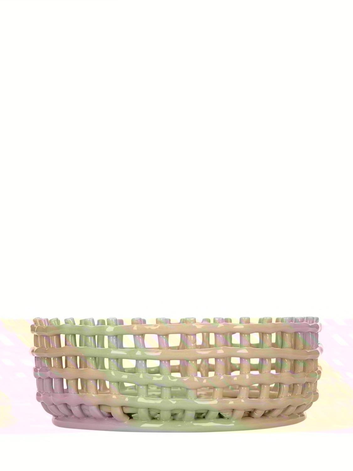 Glazed Ceramic Basket Centerpiece by FERM LIVING