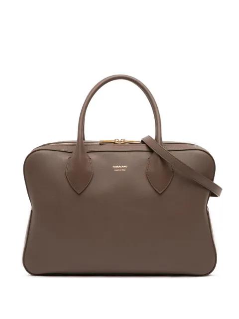 1990-2000 Leather Stella Triple Zip satchel by FERRAGAMO 