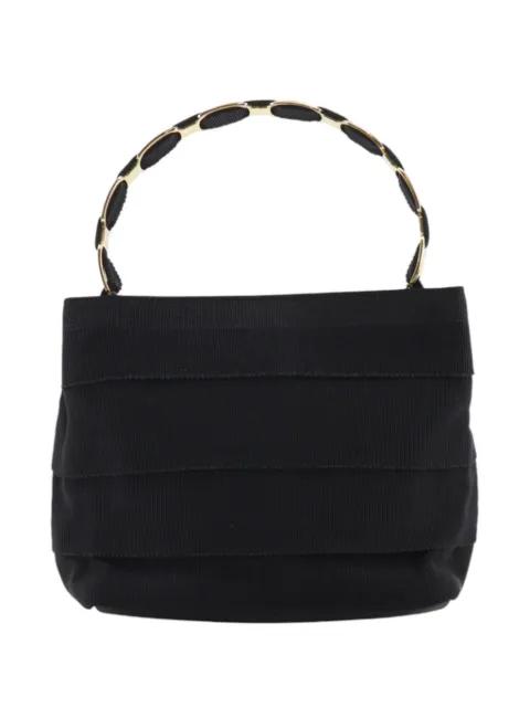 1990-2000 Nylon Tiered Grosgrain Vara satchel by FERRAGAMO 