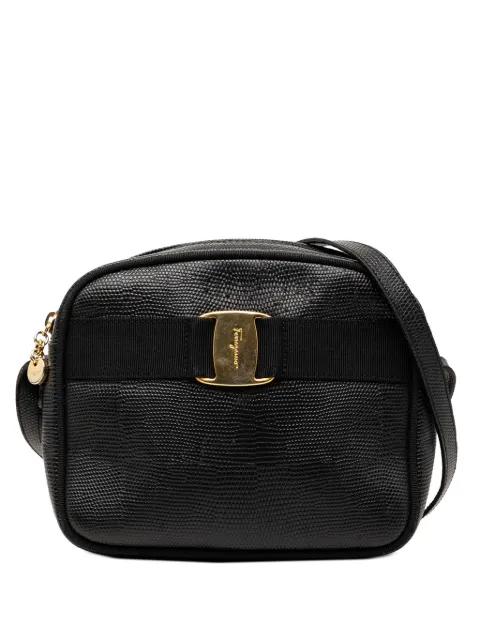 1990-2026 Lizard Embossed Leather Vara crossbody bag by FERRAGAMO 
