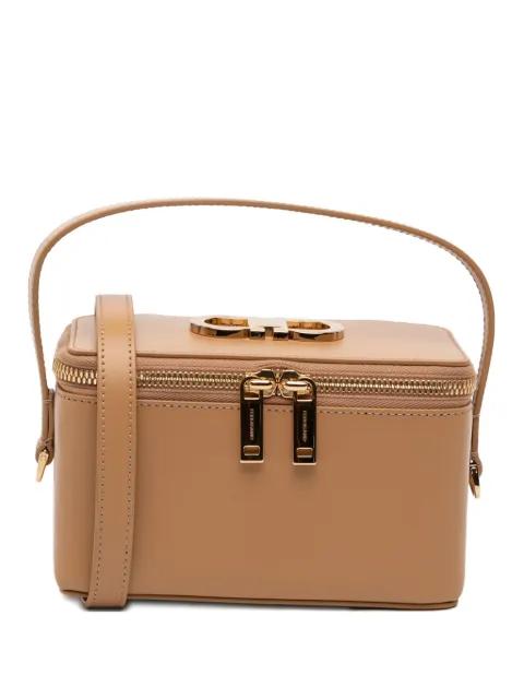 2000-2025 Leather Double Gancini Vanity Top Handle Bag satchel by FERRAGAMO 