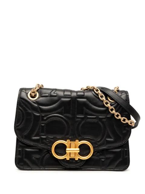 2000-2026 Quilted Leather Gancini Flap shoulder bag by FERRAGAMO 