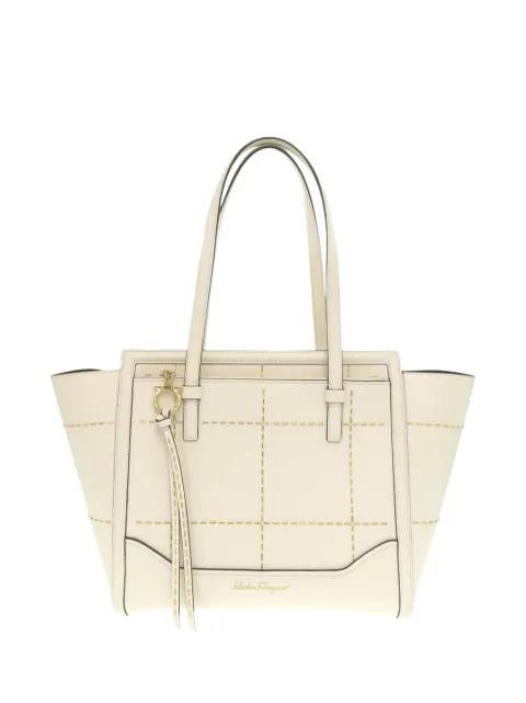 2010-2026 Medium Stitched Leather Amy tote bag by FERRAGAMO 