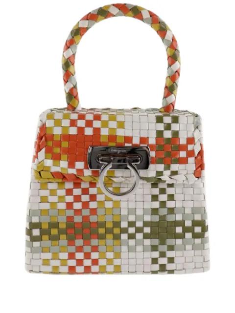 2010-2026 Woven Leather Gancini Top Handle Bag handbag by FERRAGAMO 