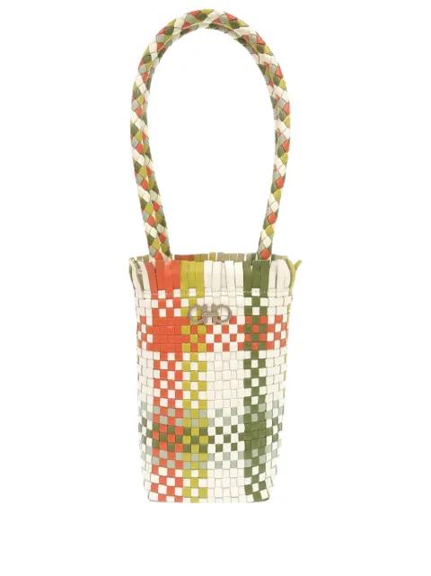2020-2026 Woven Leather Double Gancini shoulder bag by FERRAGAMO 