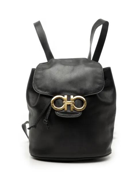 2021-2026 Leather Double Gancini backpack by FERRAGAMO 