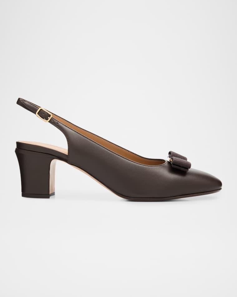 55mm Vetty Leather Slingback Pumps by FERRAGAMO