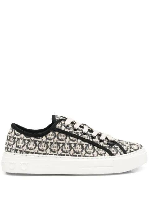 Anson Gancini-jacquard sneakers by FERRAGAMO