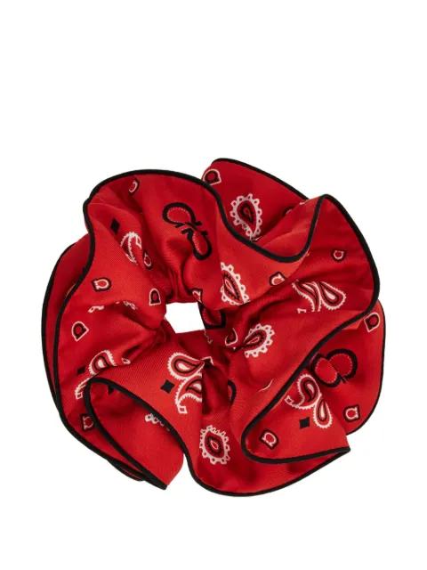 Arabesque print silk scrunchie by FERRAGAMO