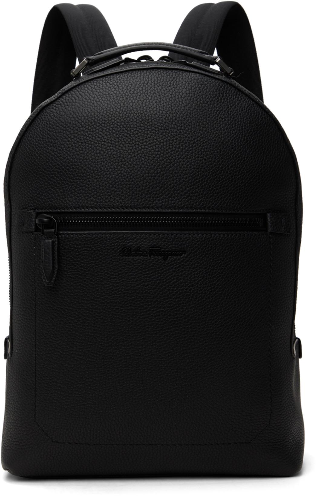 Black Firenze Backpack by FERRAGAMO