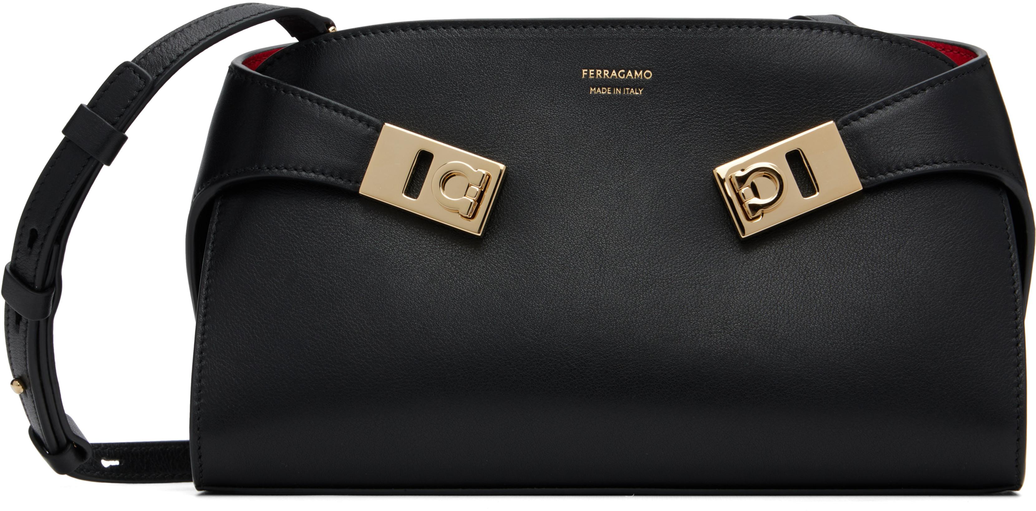 Black Hug Mini Crossbody Bag by FERRAGAMO