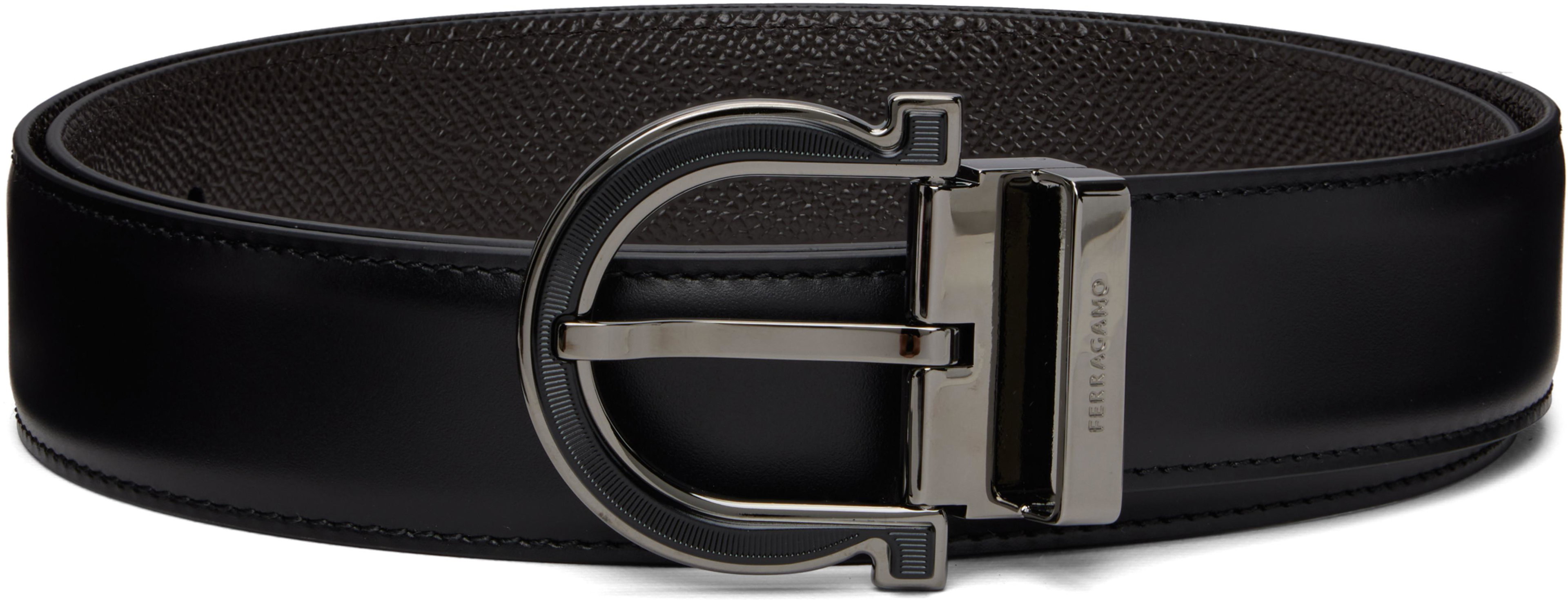 Black & Brown Adjustable & Reversible Belt by FERRAGAMO