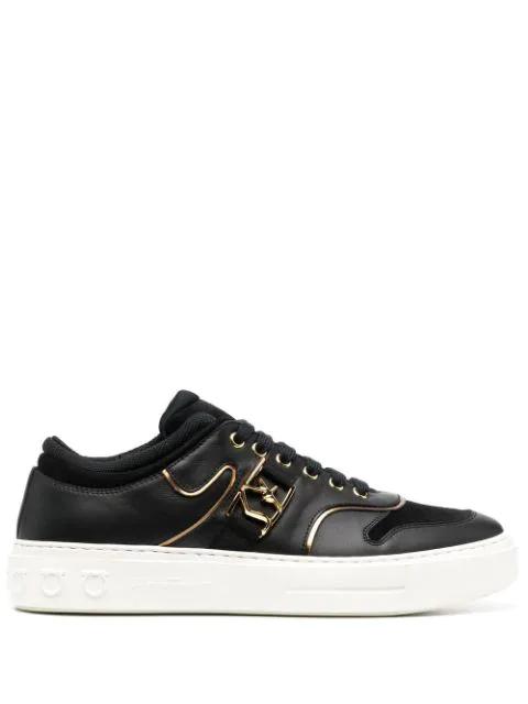 Borg logo low-top sneakers by FERRAGAMO