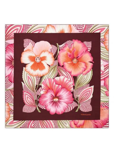 Brezza-print silk scarf by FERRAGAMO