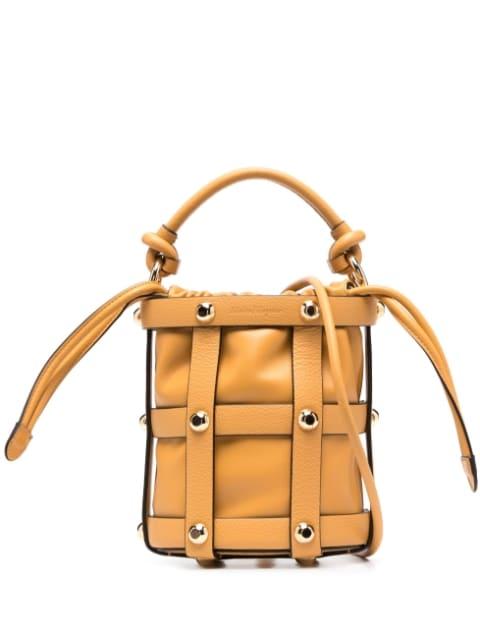 Cage calf-leather bucket bag by FERRAGAMO
