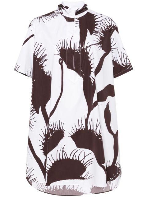 Cropped Venus print kaftan by FERRAGAMO