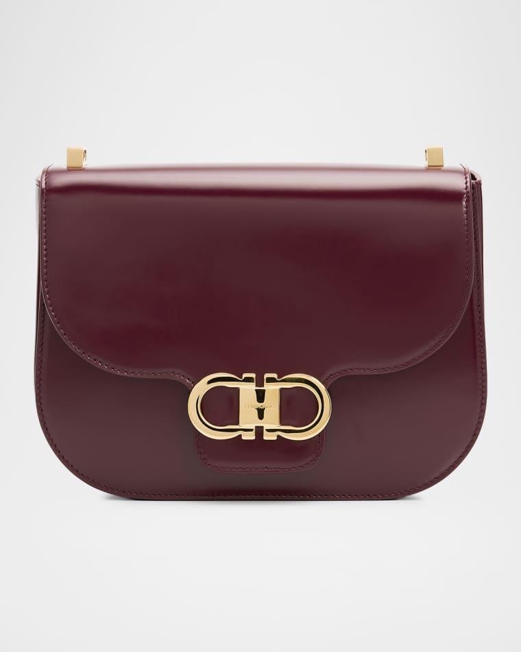 Double Gancini Leather Crossbody Bag by FERRAGAMO